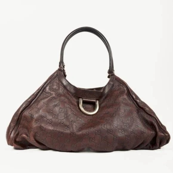 Gucci Abbey Guccissima Brown D-Ring Hobo - Picture 1 of 11